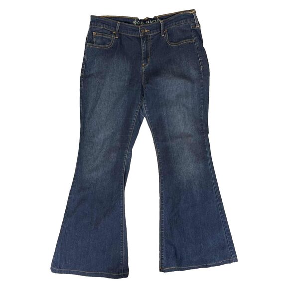Old Navy Denim - Old Navy Jeans Women 12 Flare Mid Rise Stretch Blue Denim Boho Festival Western